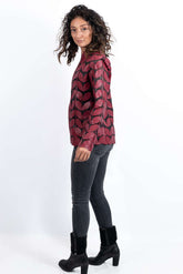 Women's summer leather jacket Red